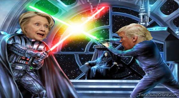 Darth Hillary v/s Trump Skywalker