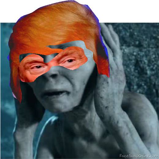 Gollum gets the Trump look.