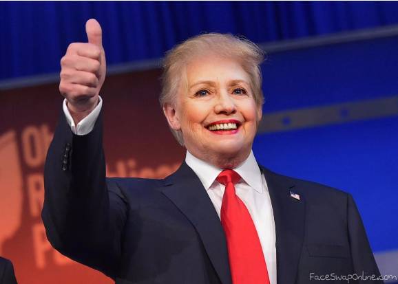 President Trumpton - Donald Trump and Hillary Clinton Face Swap