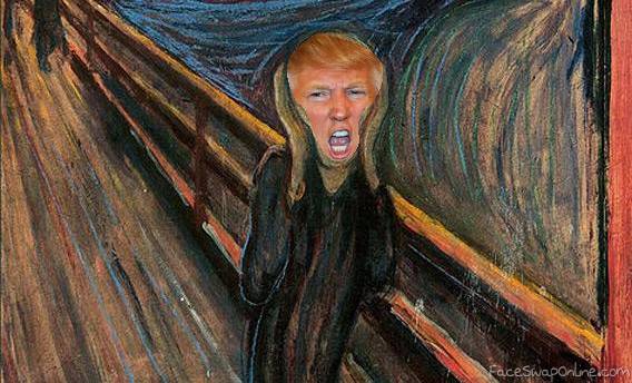 The screaming Trump