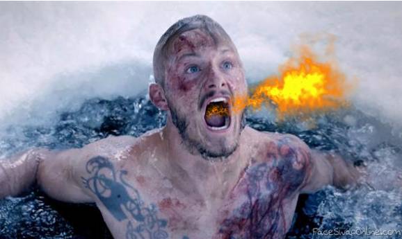 Vikings season 4 Bjorn spitting fire