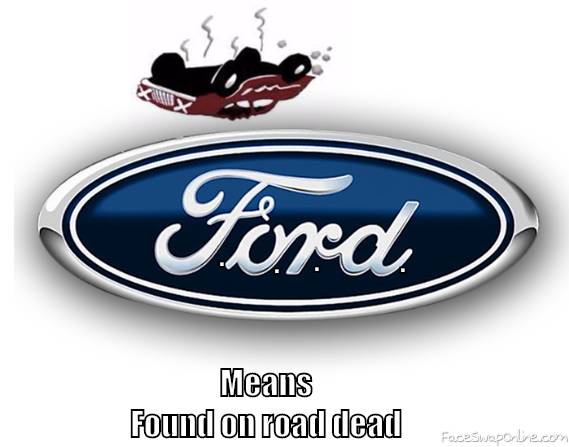 f.o.r.d. found on road dead
