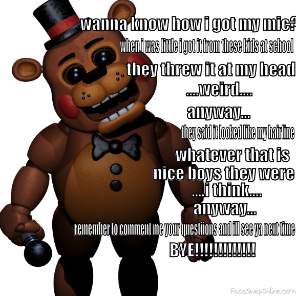how toy freddy got his mic