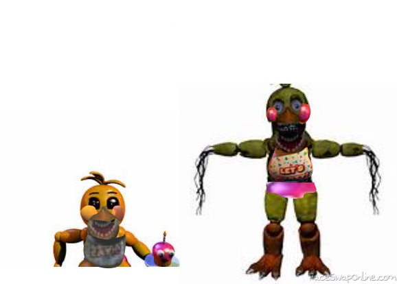 toy chica and withered bonnie