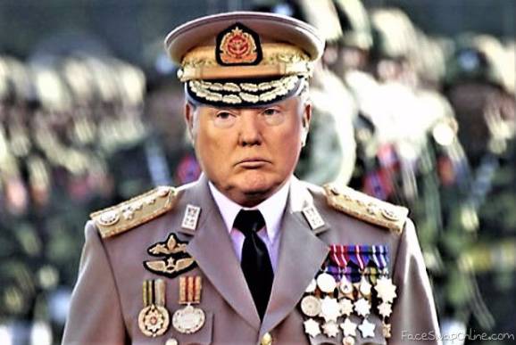 Image result for trump in general uniform