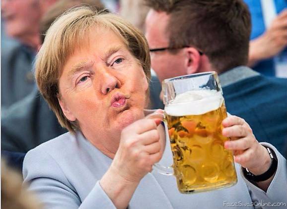 Trump drinks to Victory
