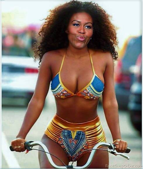 Michelle goes biking