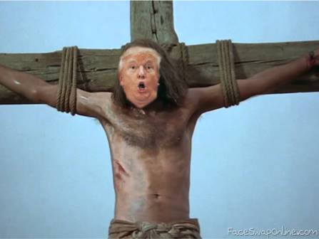 trump on cross