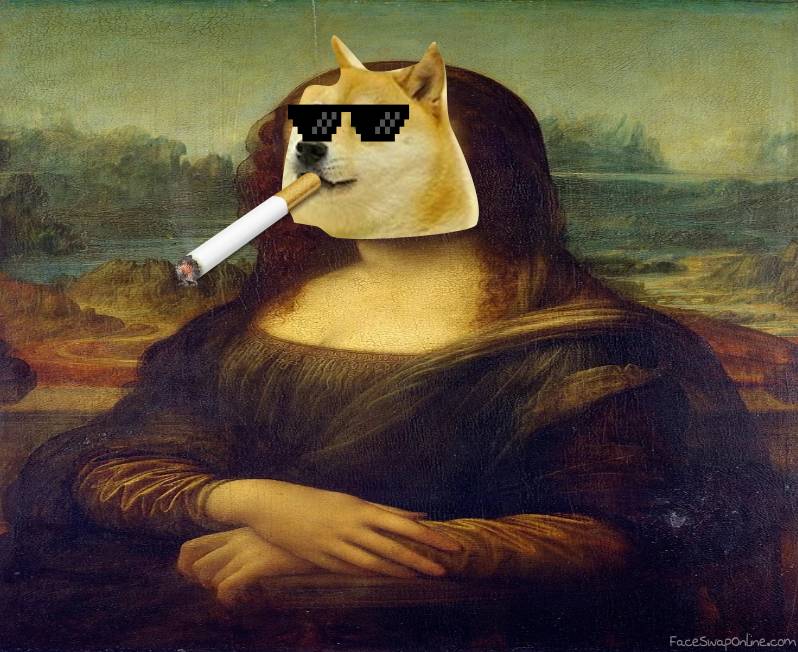 Mona lisa be gangster doge now