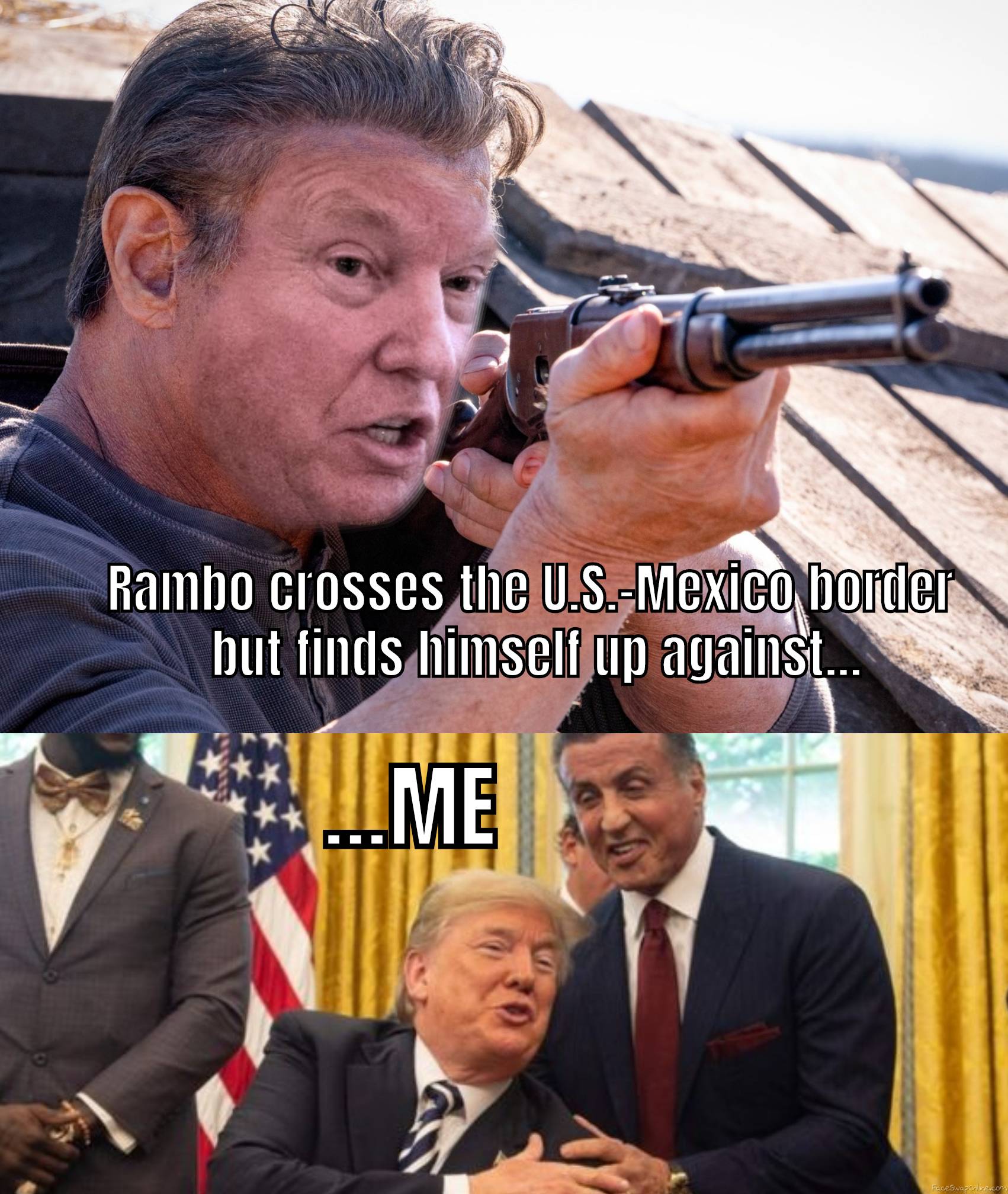 When Rambo crosses Mexican border