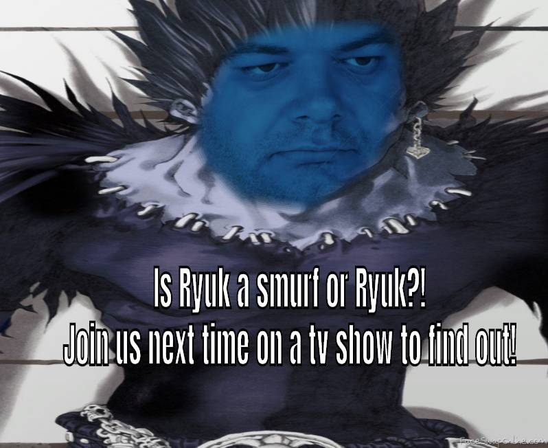 Death Note but Ryuk is a smurf