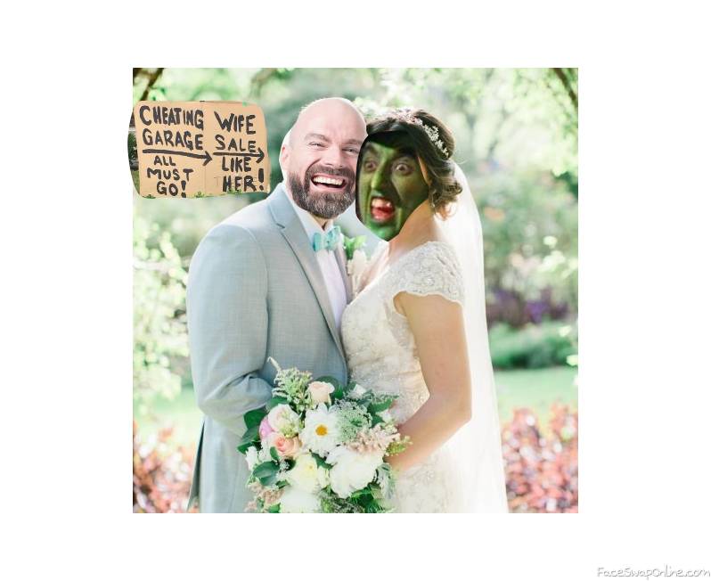 Bald Guy's marriage to the Wicked Witch of the West, with a telling sign...
