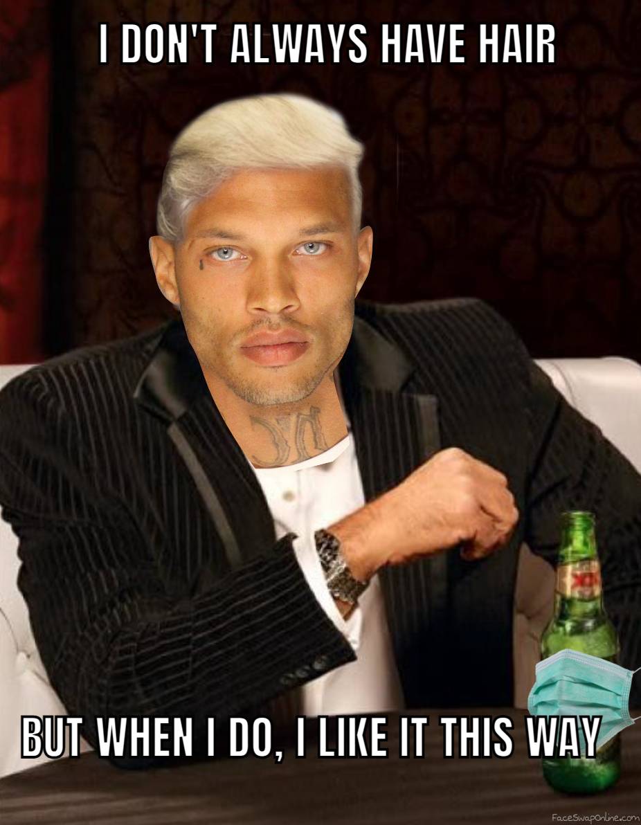 Jeremy Meeks with hair