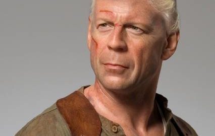Bruce Willis sporting his new blond hair