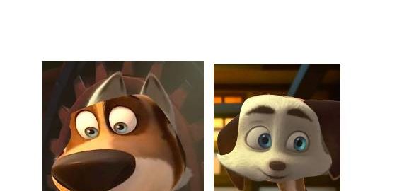 Hank from Paws of Fury and Swifty from Arctic Dogs Face Swap
