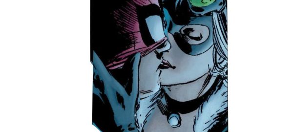 Spidey and Black Cat tongue-kissing again