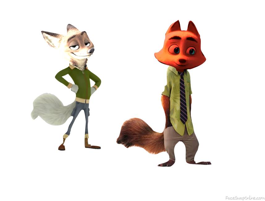 Nick Wilde and Swifty Color and Clothes Swap