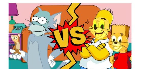 Tom and Jerry and Homer and Bart Simpson Face Swap