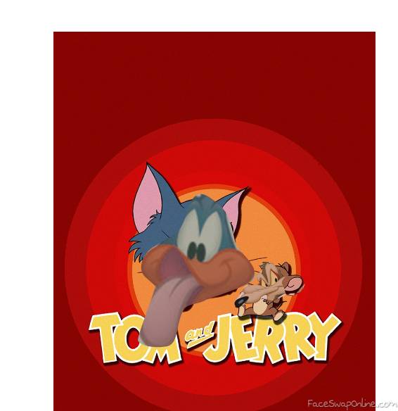 Roadrunner and Wile E Coyote as Tom and Jerry