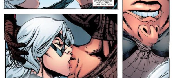 Black Cat and Spider-Man (Harry Osborn) flinging