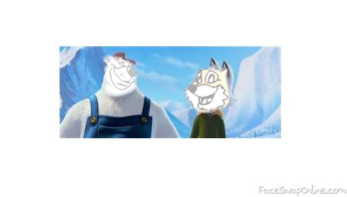 Little John and Robin Hood as PB and Swifty from Arctic Dogs