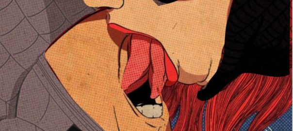 Spider-Man(Harry) and Mary Jane tonguing