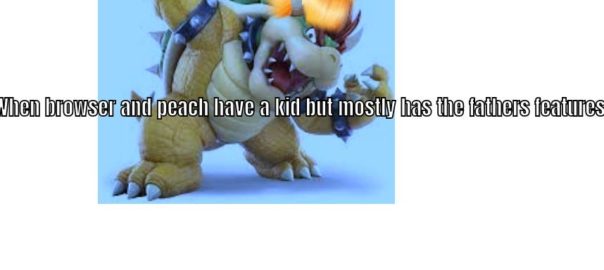 When Peach and Bowers have a kid but mostly has the furthers features.