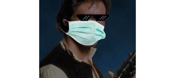 han solo with a mask on…