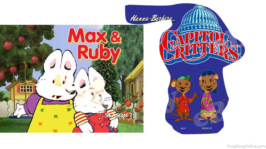 Max and Ruby and Capitol Critters Face and Color Swap