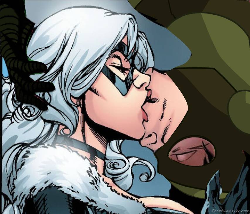 Scorpion and Black Cat kissing upside down
