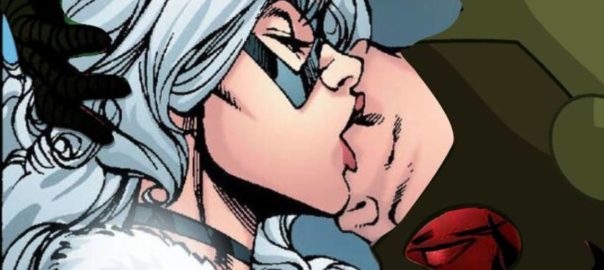 Scorpion and Black Cat kissing upside down(lens)