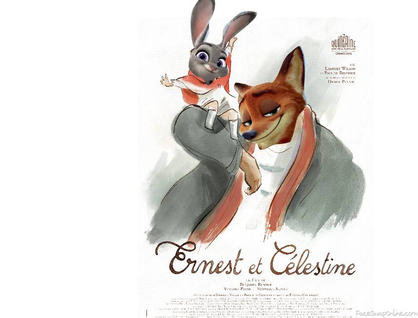 Nick Wilde and Judy Hopps as Ernest and Celestine