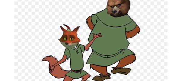 Fink and Thorn as Robin Hood and Little John
