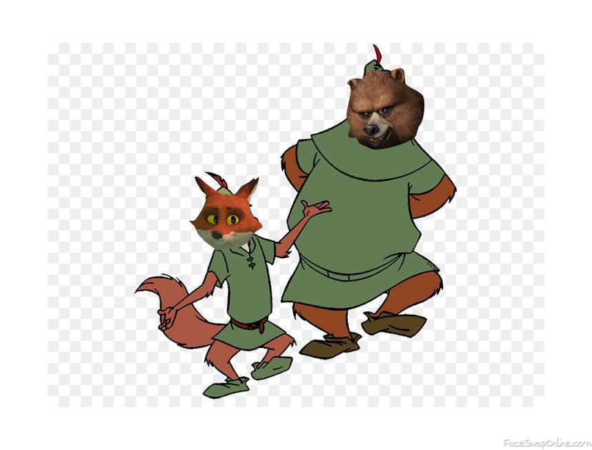 Fink and Thorn as Robin Hood and Little John