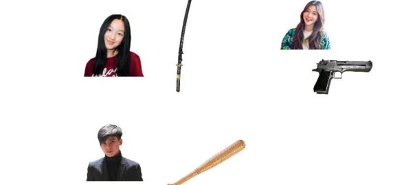 Emma katana Arnold Baseball bat Mei deagle
