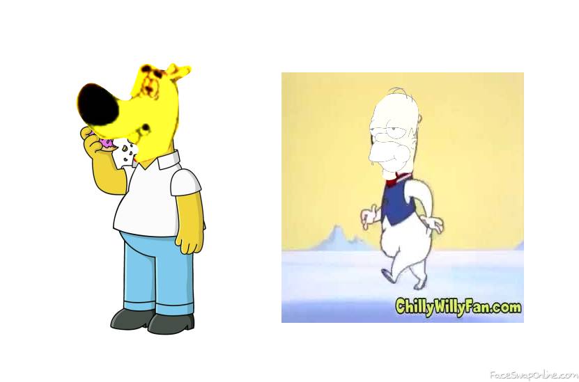 Polar Bear Homer and Maxie Simpson