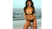 Ugly face on hot bikini girl