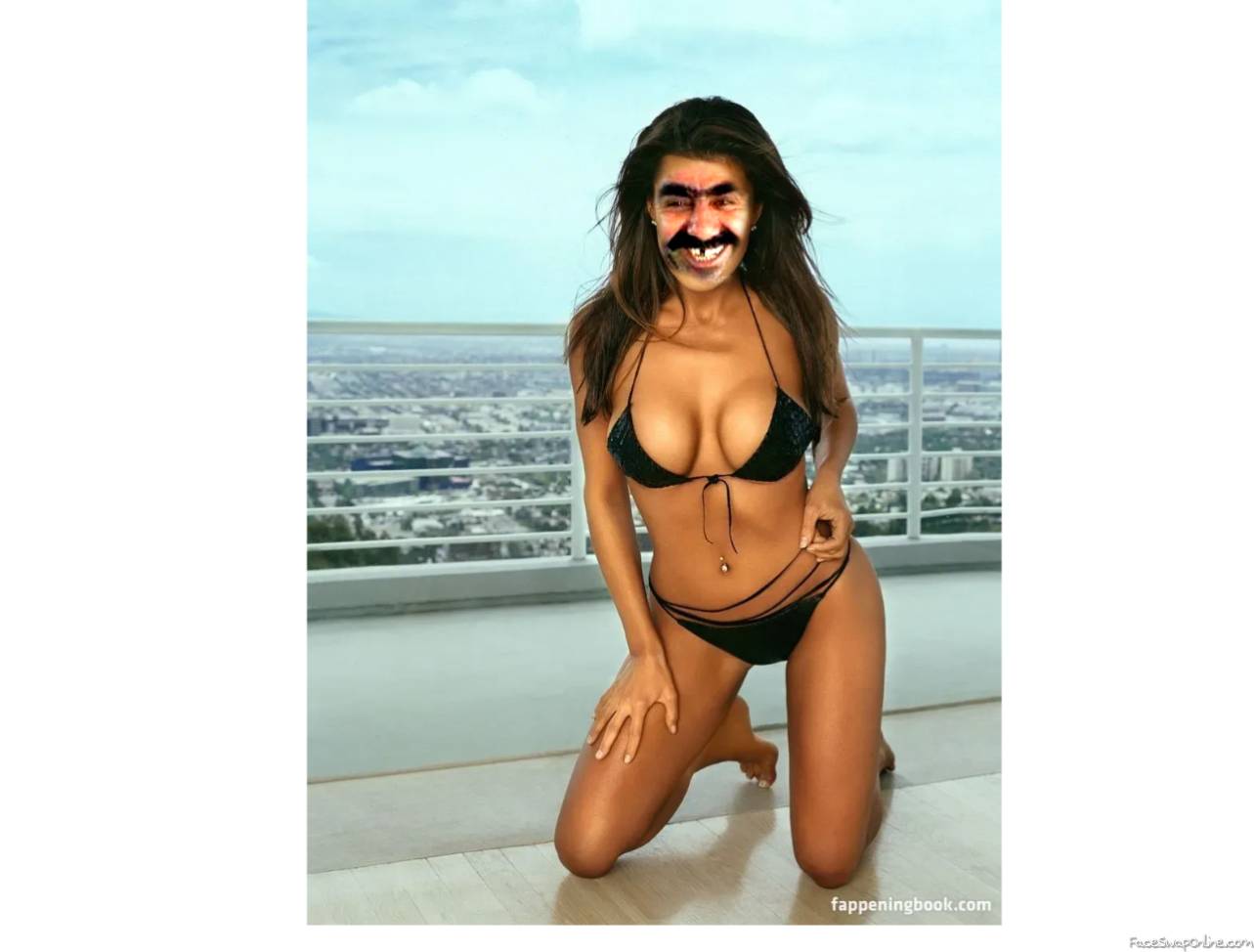 Ugly face on hot bikini girl