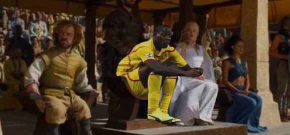 Balotelli enjoying the game of thrones
