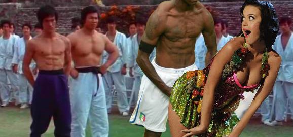 Balotelli enters the dragon in Katy Perry