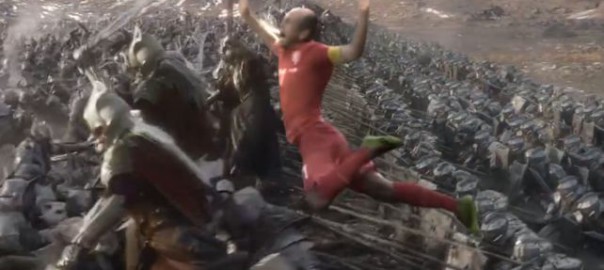 Robben diving into the battle